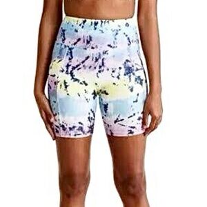 WILDFOX SWEAT || High Waist Biker Shorts in Dazed Tie Dye Multi - SZ Small ✨NWT✨